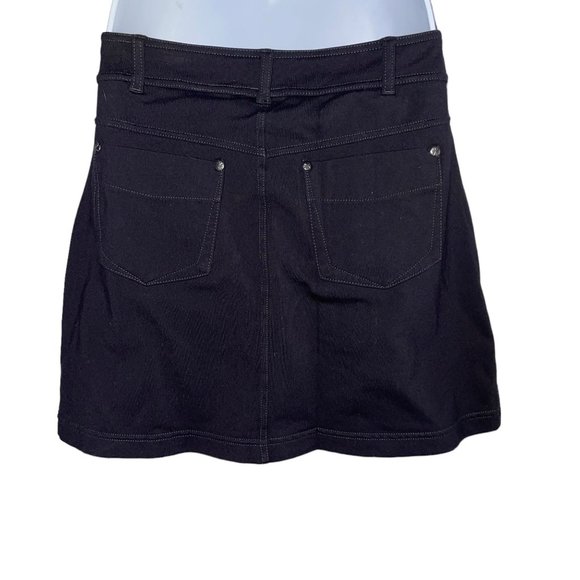 Athleta Black Skort Womens S Athleisure Pockets Stretch Mesh Shorts Belt Loops - Picture 6 of 10